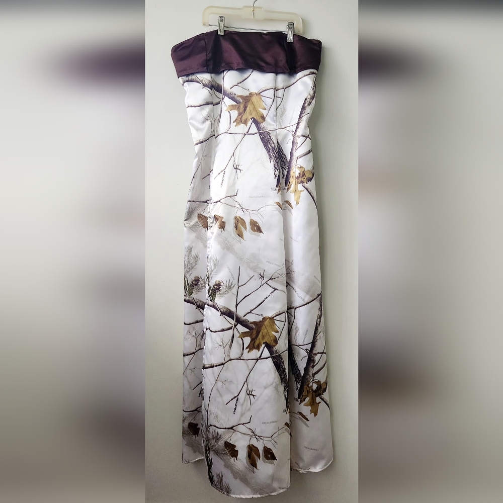 Women's Camouflage Prom Dress, Vest and Tie